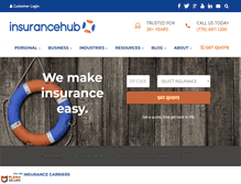 Tablet Screenshot of insurancehub.com